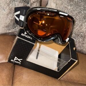 Anon Solace Ski & Snowboard Goggles Black w. Amber Lens